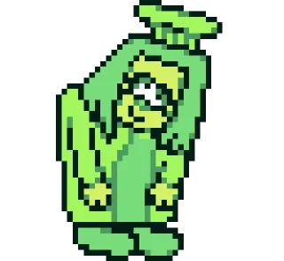 🌟 emoji Зелёная @sticker_deltarune @fStikBot Telegram sticker 7 of 31