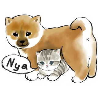 😊 emoji Шиба и Нян @Nyasticks Telegram sticker 5 of 41