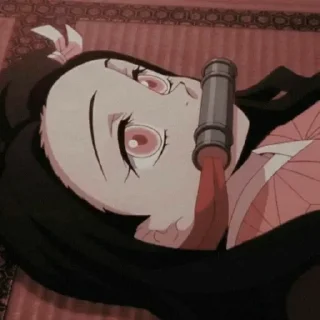 😕 emoji Nezuko by @anime_stickerr Telegram sticker 8 of 30