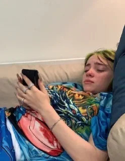 😭 emoji Billie Eilish hot Telegram sticker 10 of 120