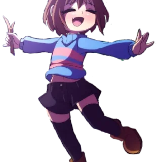 😄 emoji Undertale Adventures of Sans and grow up Frisk Telegram sticker 13 of 23