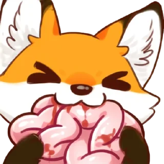 🧠 emoji Red Fox 🎉 @CrazySnep Telegram sticker 9 of 17