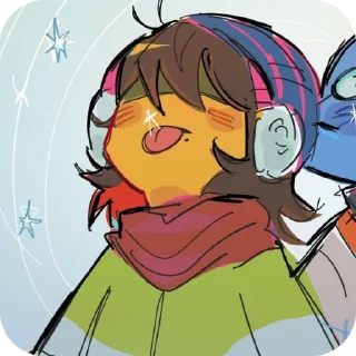❤ emoji ♥️KrisV2♥️ @UndertaleDeltaruneStickersArts Telegram sticker 16 of 75
