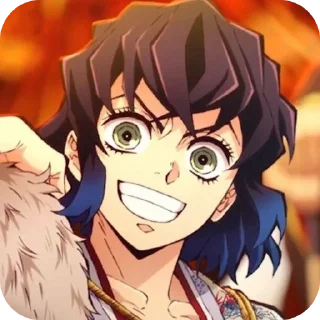 😁 emoji Inosuke Hashibira ➩ @Earth928B Telegram sticker 22 of 45