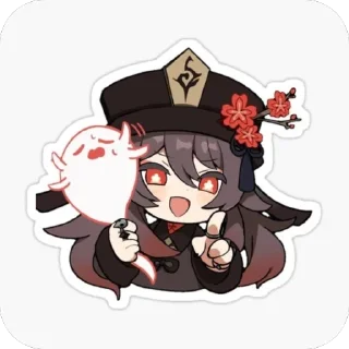 🫥 emoji Hutao Telegram sticker 16 of 17