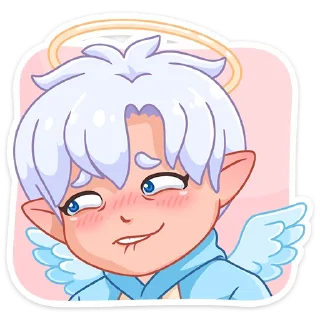 😏 emoji Ангел-кун (@TgSticker) Telegram sticker 16 of 48