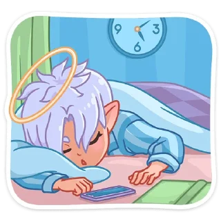😴 emoji Ангел-кун (@TgSticker) Telegram sticker 19 of 48