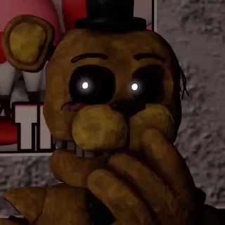 Sticker from Withered Golden Freddy by @fnafwillie