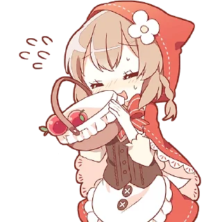 😋 emoji Шапочка и Волчёнок @Nyasticks Telegram sticker 15 of 41