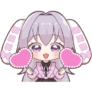 💞 emoji Зайчиха-чан 2 @Nyasticks Telegram sticker 10 of 41