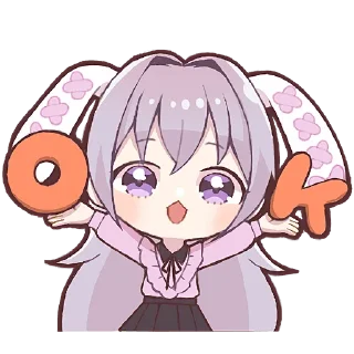 👌 emoji Зайчиха-чан 2 @Nyasticks Telegram sticker 2 of 41