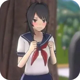 ❤ emoji Ayano Aishi Telegram sticker 14 of 20