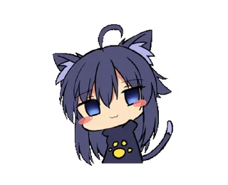 😌 emoji Neko Kitty Momo :: @dineloli_chatik Telegram sticker 18 of 24