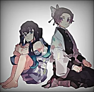 🩵 emoji @Muichironiisan (Not a ship) Muichiro and Shinobu Telegram sticker 18 of 52