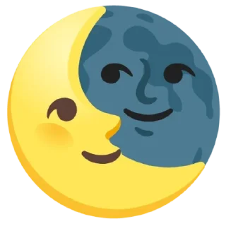 🌜 emoji Mixed Emoji Telegram sticker 7 of 65