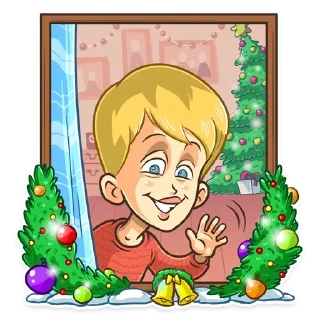 👋 emoji ☃️ НОВОГОДНИЙ ПАК от @pesni_novogodnie ☃️ Telegram sticker 5 of 49