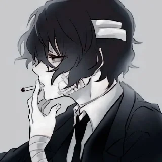 🖤 emoji Dazai Osamu Telegram sticker 15 of 50