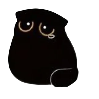 😭 emoji cute black cat @fluxstickers Telegram sticker 19 of 38
