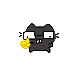 🤓 emoji silly black car Telegram sticker 10 of 25