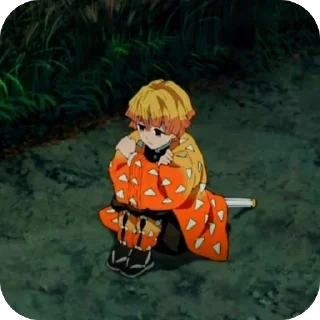 😕 emoji ⚡️Zenitsu🌙 :: @Moon_Michikatsu Telegram sticker 19 of 31