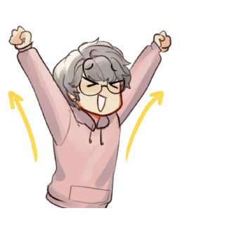 🥳 emoji Минами-кун @tg_sticks Telegram sticker 14 of 33