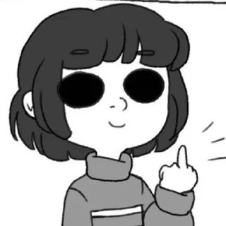 🖕 emoji Core!Frisk Telegram sticker 7 of 64