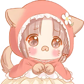 🥺 emoji Красная шапочка @Nyasticks Telegram sticker 15 of 41