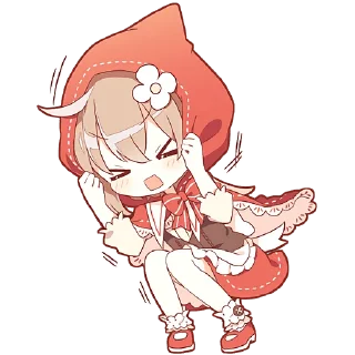 😣 emoji Шапочка и Волчёнок @Nyasticks Telegram sticker 19 of 41