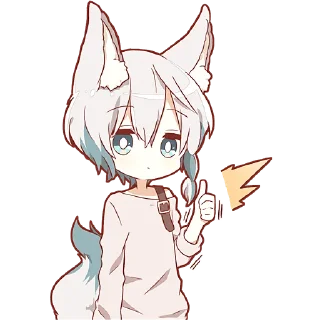 👍 emoji Шапочка и Волчёнок @Nyasticks Telegram sticker 10 of 41