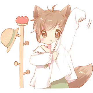 🥼 emoji Красная шапочка @Nyasticks Telegram sticker 6 of 41