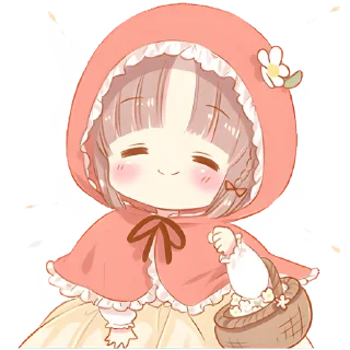 ☺️ emoji Красная шапочка @Nyasticks Telegram sticker 20 of 41