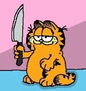 🔪 emoji Garfield Telegram sticker 11 of 48