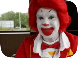 👋 emoji Ronald McDonald Memes Telegram sticker 15 of 41
