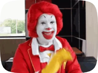 😉 emoji Ronald McDonald Memes Telegram sticker 8 of 41