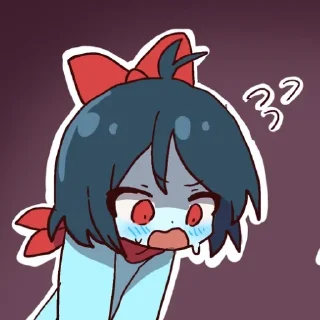 😳 emoji Aqua Deltarune | by @Sen_k0 Telegram sticker 17 of 43