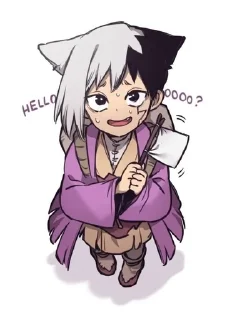 🏳 emoji Dr.Stone Telegram sticker 11 of 24