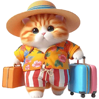 🧳 emoji Летний котик @Nyasticks Telegram sticker 19 of 41