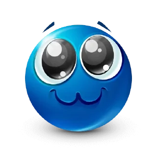 💙 emoji Blue face emoji @xkysluv Telegram sticker 10 of 101