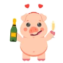 😆 emoji Pig @stickersb2b Telegram sticker 14 of 20