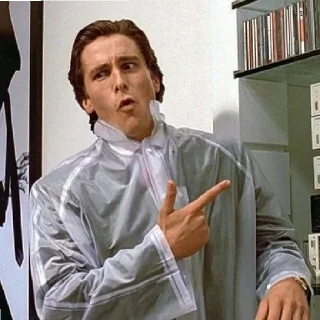 🤔 emoji american psycho Telegram sticker 4 of 20