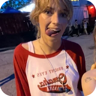 👅 emoji Maya Hawke Telegram sticker 8 of 92