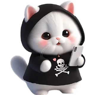 📱 emoji Мрачный котик @Nyasticks Telegram sticker 7 of 42