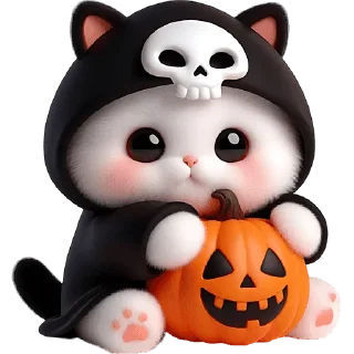 🎃 emoji Мрачный котик @Nyasticks Telegram sticker 12 of 42