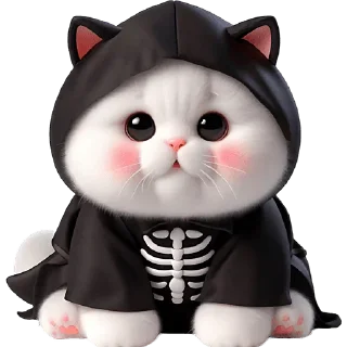 😕 emoji Мрачный котик @Nyasticks Telegram sticker 21 of 42