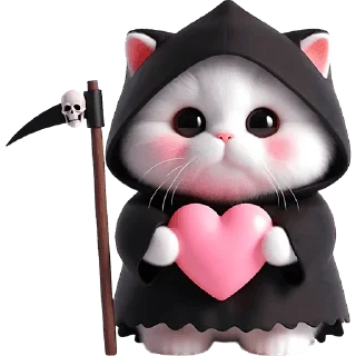 🫶 emoji Мрачный котик @Nyasticks Telegram sticker 17 of 42