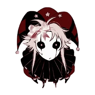 🙁 emoji ꕮ៹ pierrot 🎐 @hekanai Telegram sticker 22 of 45
