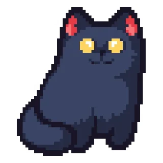 🙂 emoji thepixelcats (by @thepixelphoenix) Telegram sticker 3 of 17