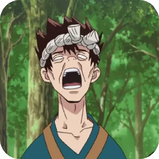 🫠 emoji Dr.Stone Telegram sticker 11 of 17