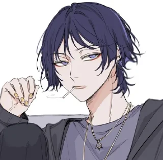 💋 emoji scaramouche art:liann1009 Telegram sticker 8 of 50