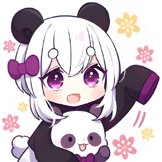 🙋‍♀ emoji Панда-тян 2 @nyasticks Telegram sticker 19 of 41